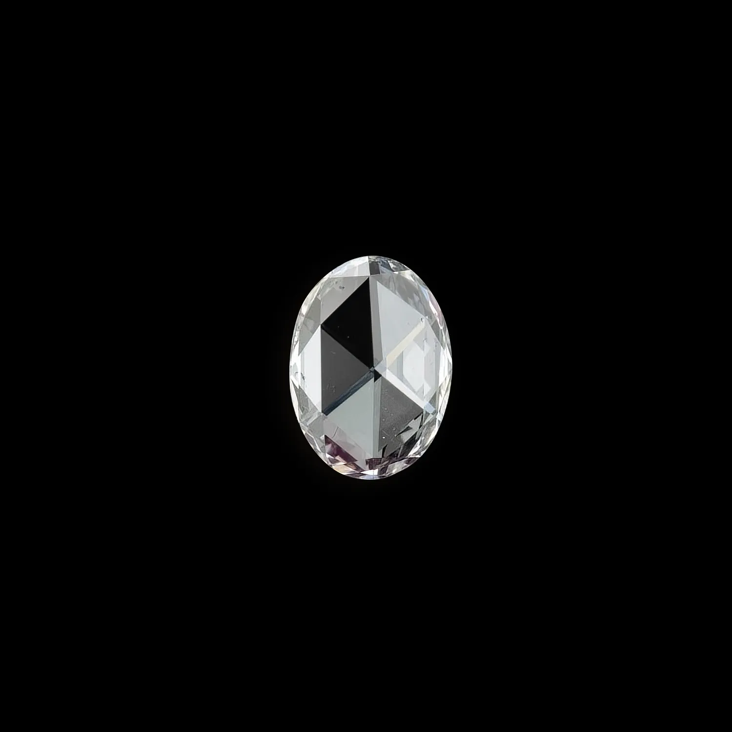 0.47ct Oval Rose Cut Diamond 7.35x5.36mm