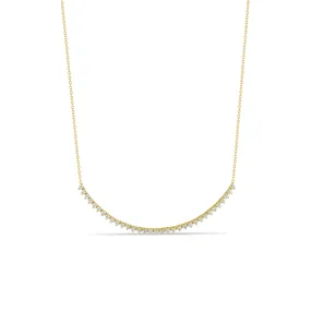 14k Diamond Tennis Short Segment Necklace