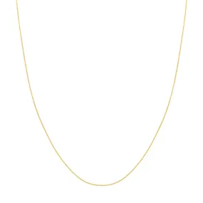 14k Gold Diamond-Cut .8mm Cable Chain