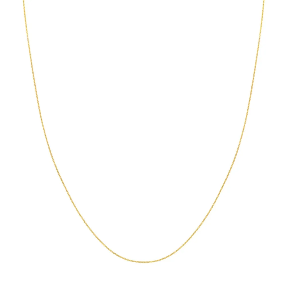 14k Gold Diamond-Cut .8mm Cable Chain