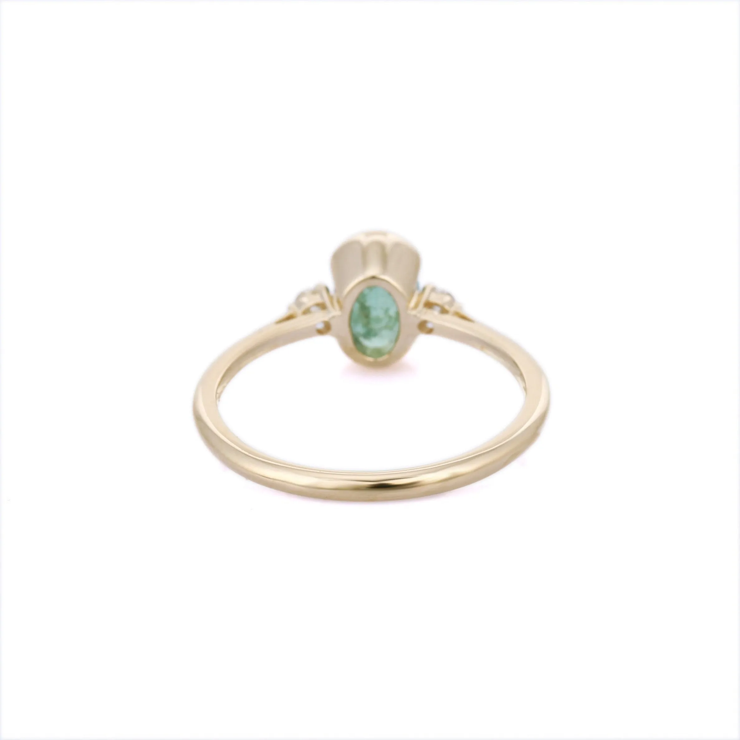 14K Yellow Gold Emerald Ring