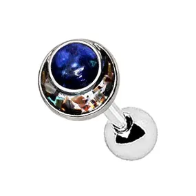 316L Stainless Steel Galaxy Abalone Inlay WildKlass Cartilage Earring