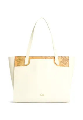 ALVIERO MARTINI 1° CLASSE Borsa Shopping Large White Cotton GU89-9407