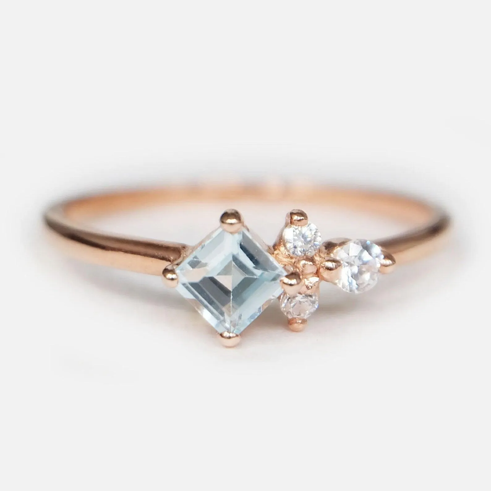 Aquamarine Cluster Ring Irelia