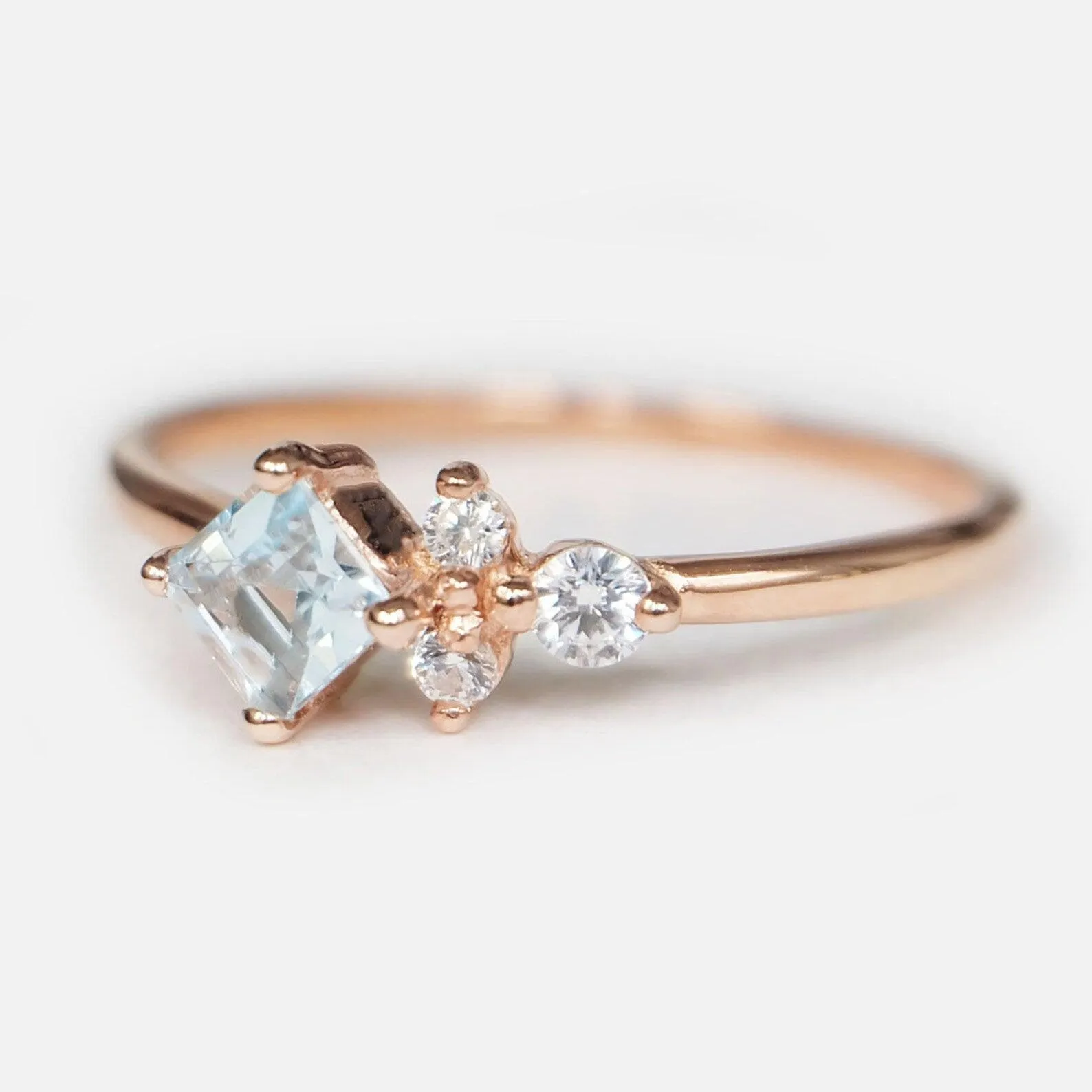 Aquamarine Cluster Ring Irelia