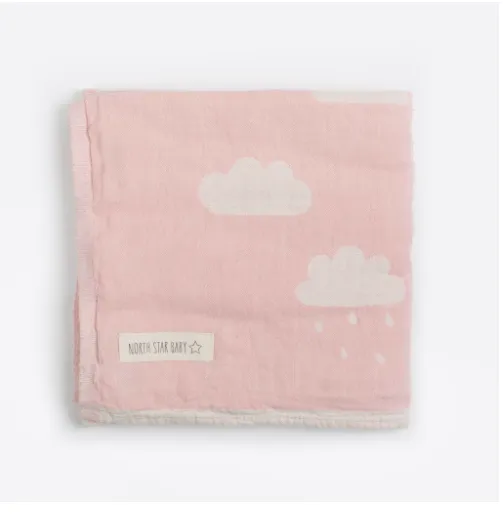 Baby Blanket Pink Clouds