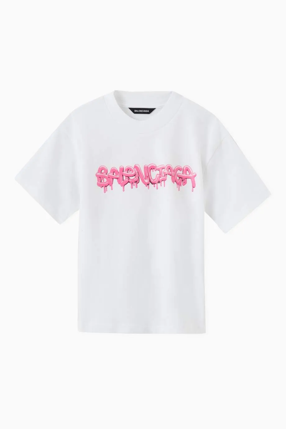 Balenciaga Slime logo layered sleeve Pink T-shirt