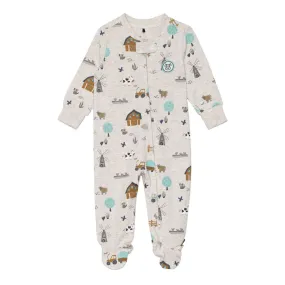 Beige Farm Print Pajama