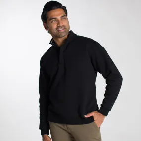 Black Quarter-Zip Sweatshirt