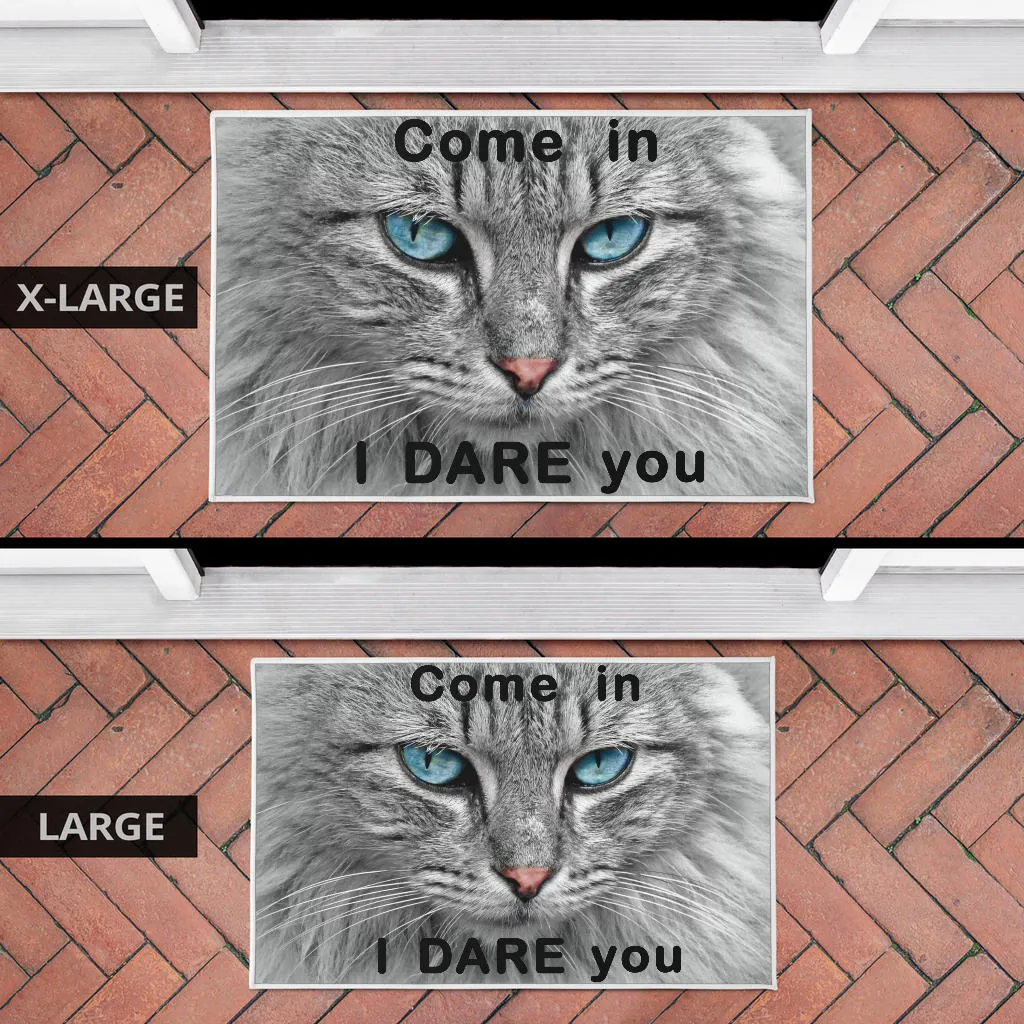 Blue Eyed Cat Door Mat