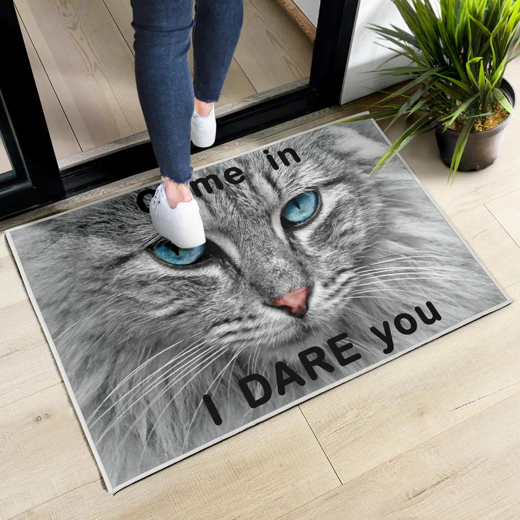 Blue Eyed Cat Door Mat