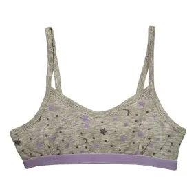 Blue Kids Moon Grey Spots Organic Cotton Bralette #12682 C