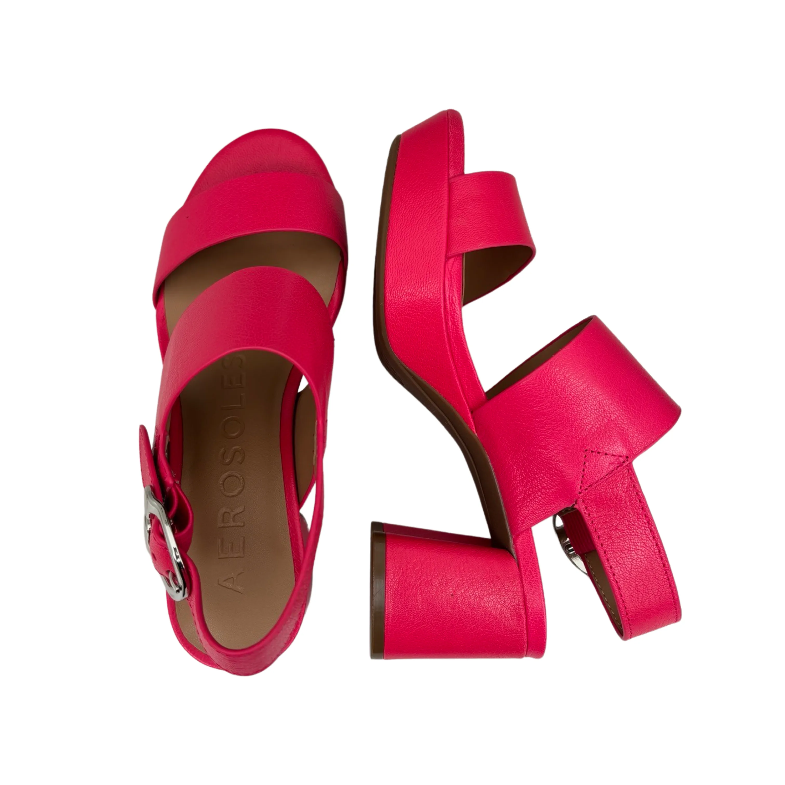 Camera Pink Leather Sandal