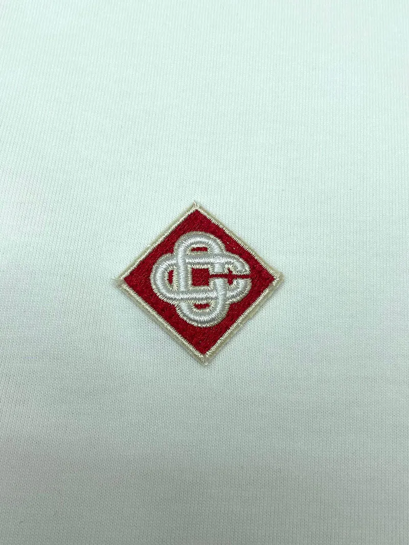 CASABLANCA Diamond Logo Patch T-Shirt White