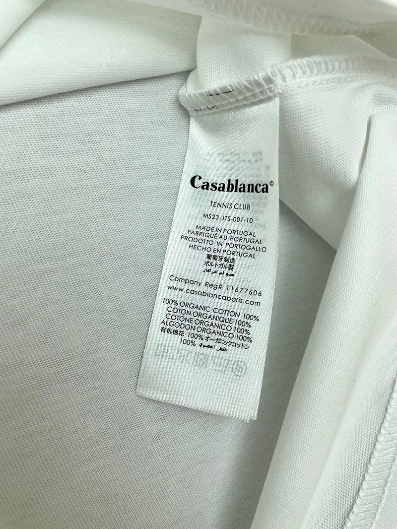 CASABLANCA Diamond Logo Patch T-Shirt White