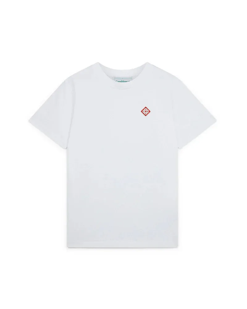 CASABLANCA Diamond Logo Patch T-Shirt White