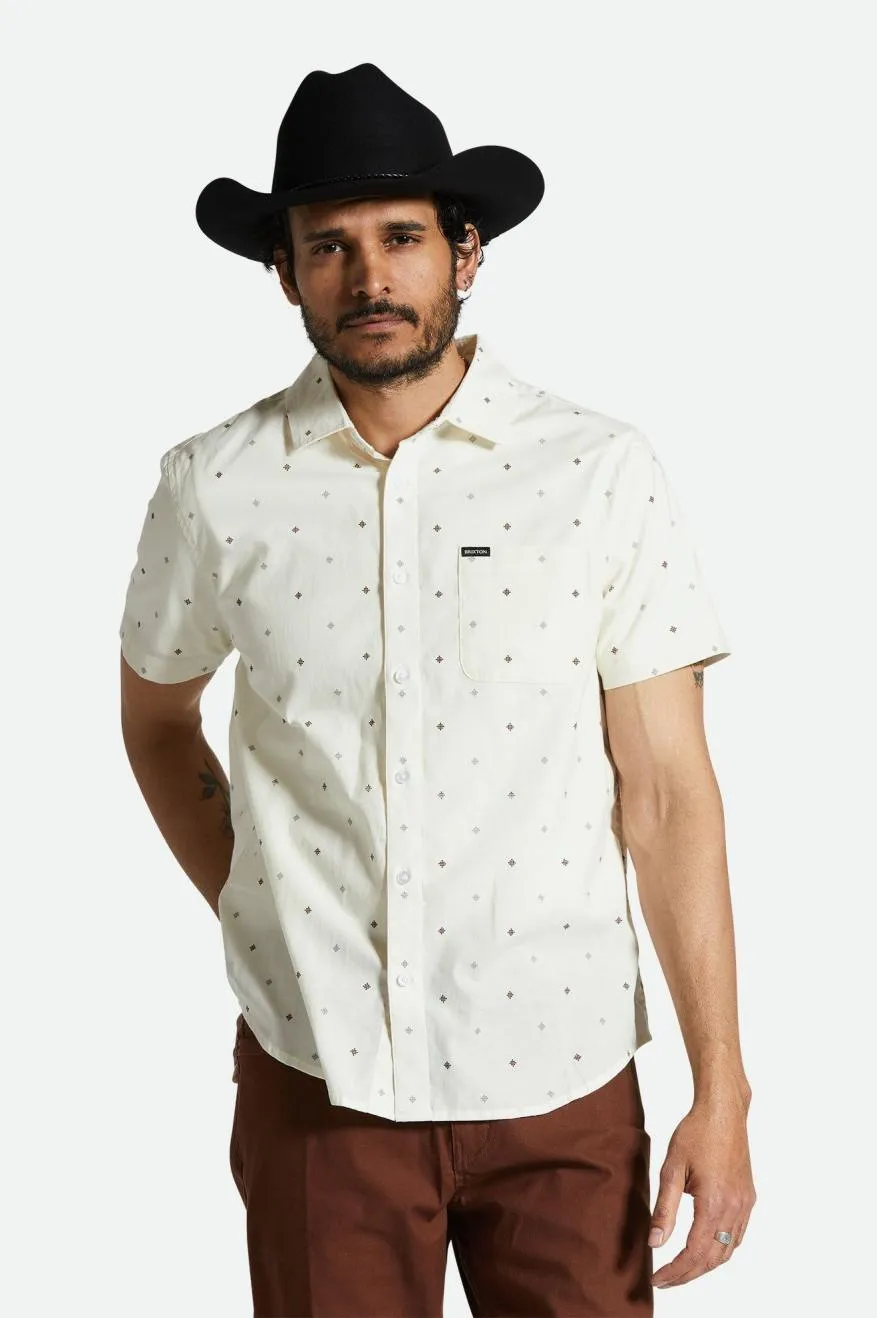 Charter Print S/S Shirt - Off White Pyramid