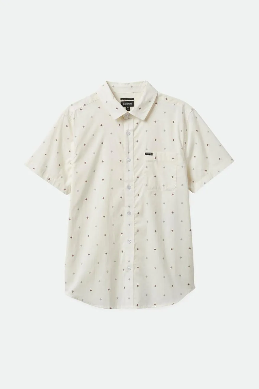 Charter Print S/S Shirt - Off White Pyramid