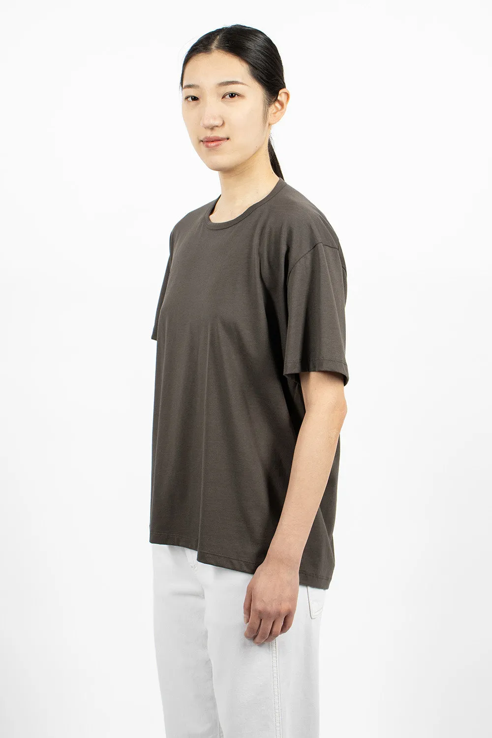 Circle Neck T-Shirt Washed Bark