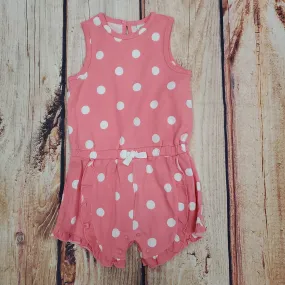 CLEARANCE Little Me Pink Polka Dot Romper