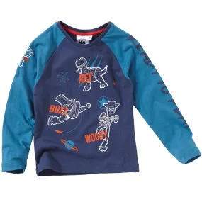 Dark Navy & Blue Toy Story Long Sleeve Top