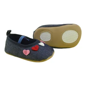 Denim Slip On Shoes (Hearts) - Prewalker