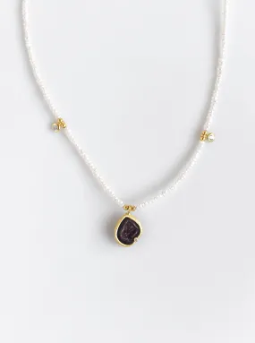 Diamond Geode Beaded Necklace