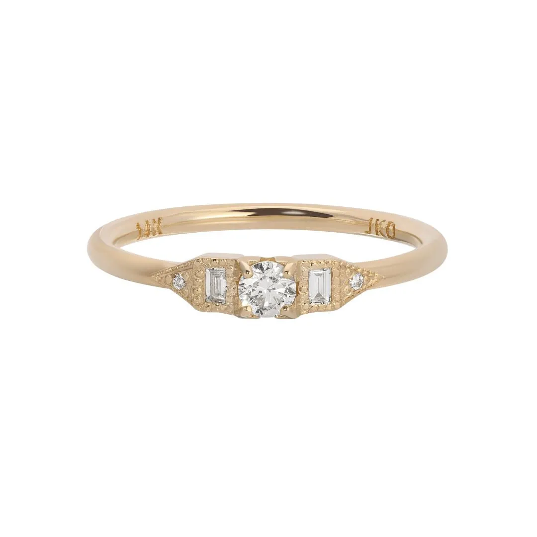 Diamond Petite Deco Era Ring