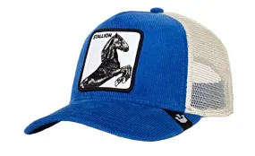 Goorin 'Sly Stallione' Poly/Cotton Cord Trucker Style Cap in Blue