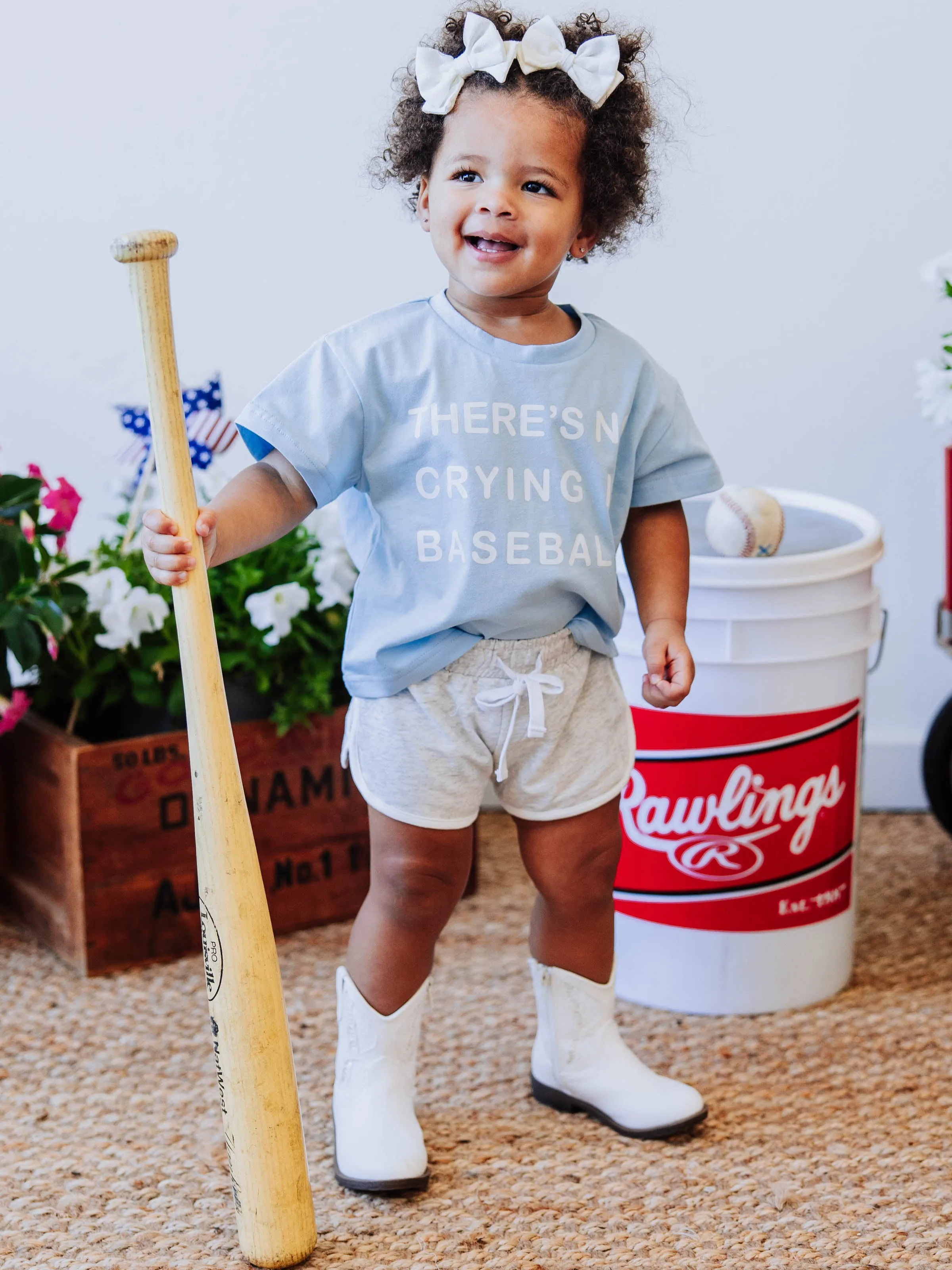 Graphic Tee - No Crying in Baseball Blue