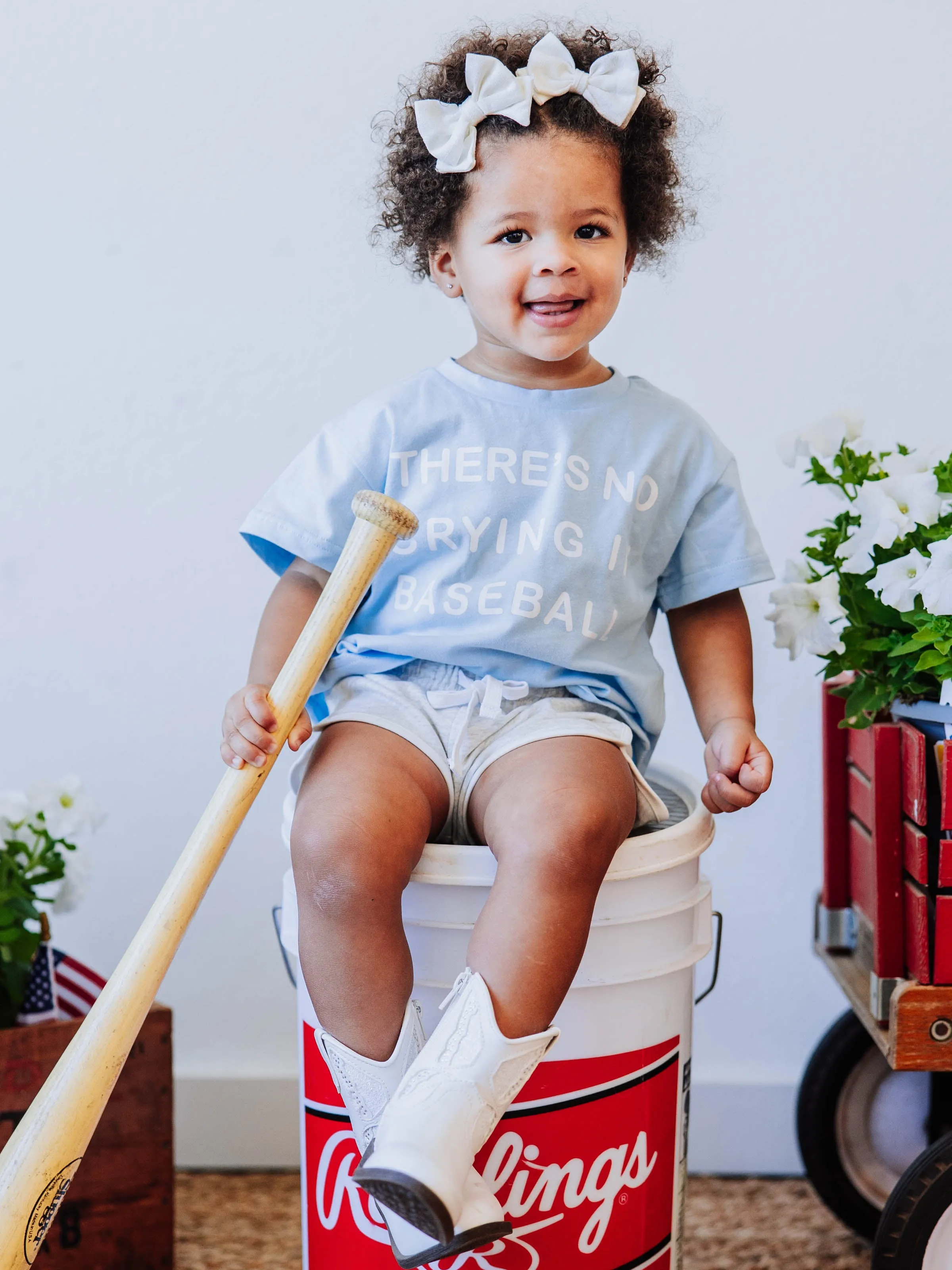 Graphic Tee - No Crying in Baseball Blue