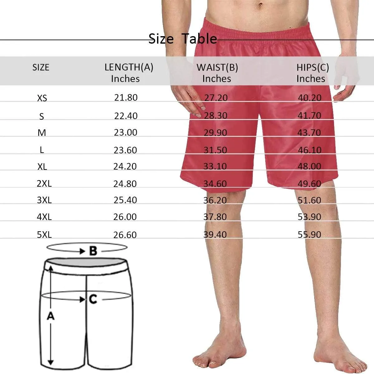 【Hot Selling】Custom Face Tropical Leaves Personalized Photo Men's Elastic Beach Shorts