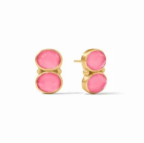 Julie Vos Honey Duo Earring, Peony Pink