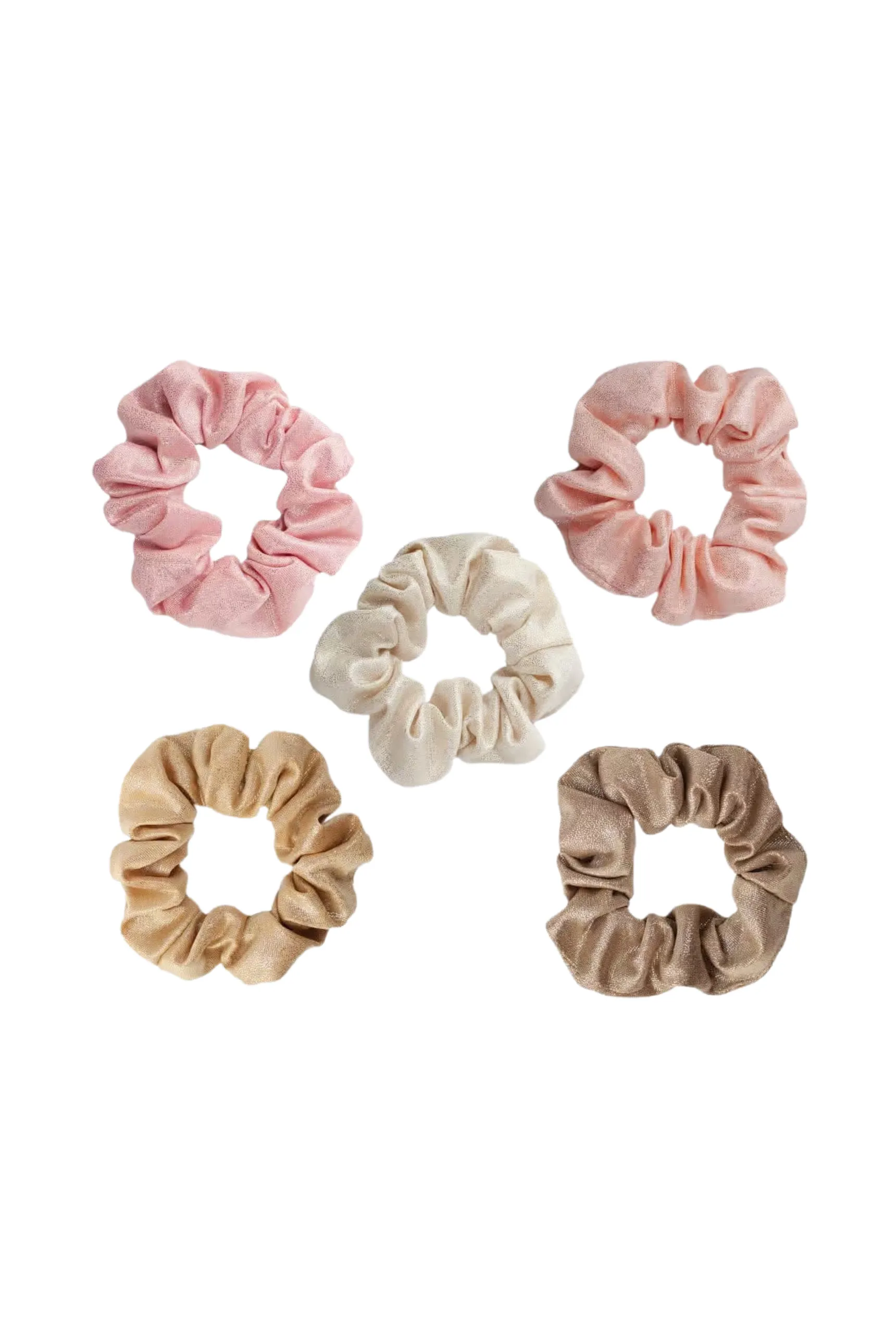 Kitsch Metallic Scrunchies in Blush