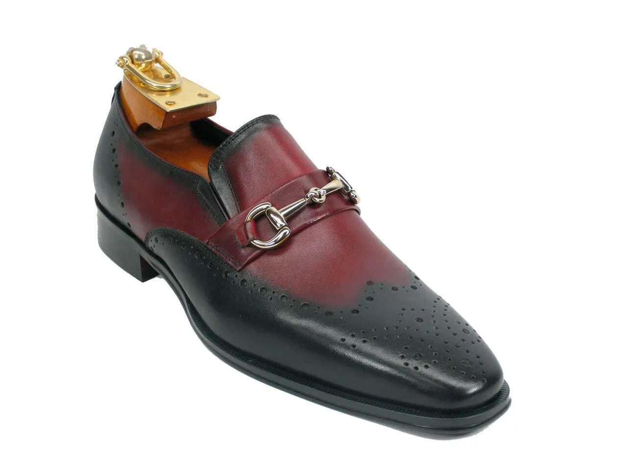 KS261-04 Wholecut Two Tone Buckle Loafer