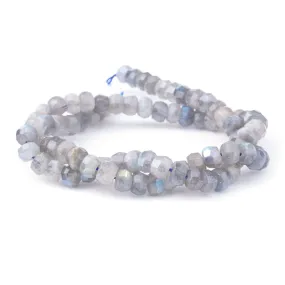 Labradorite 7mm Rondelle Freeform Faceted AA Grade - 15-16 inch