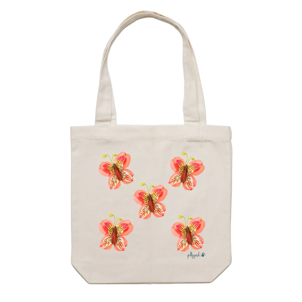 Lily Butterflies Tote Bag