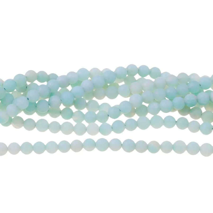 MATTE Amazonite (AAA) 4mm Round - 15-16 Inch