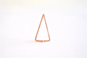 Matte Pink Rose Gold Vermeil Open Triangle Connector Charm- 18k gold plated over Sterling Silver Triangle, Triangle Connector Spacer, 219