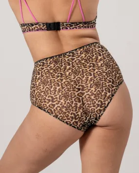 Mesh Highwaist Briefs Leopard