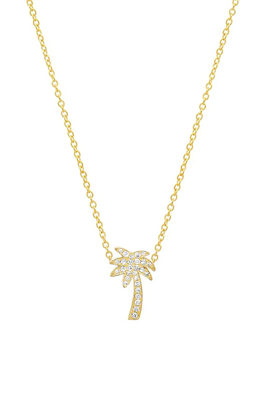 MINI DIAMOND PALM TREE NECKLACE