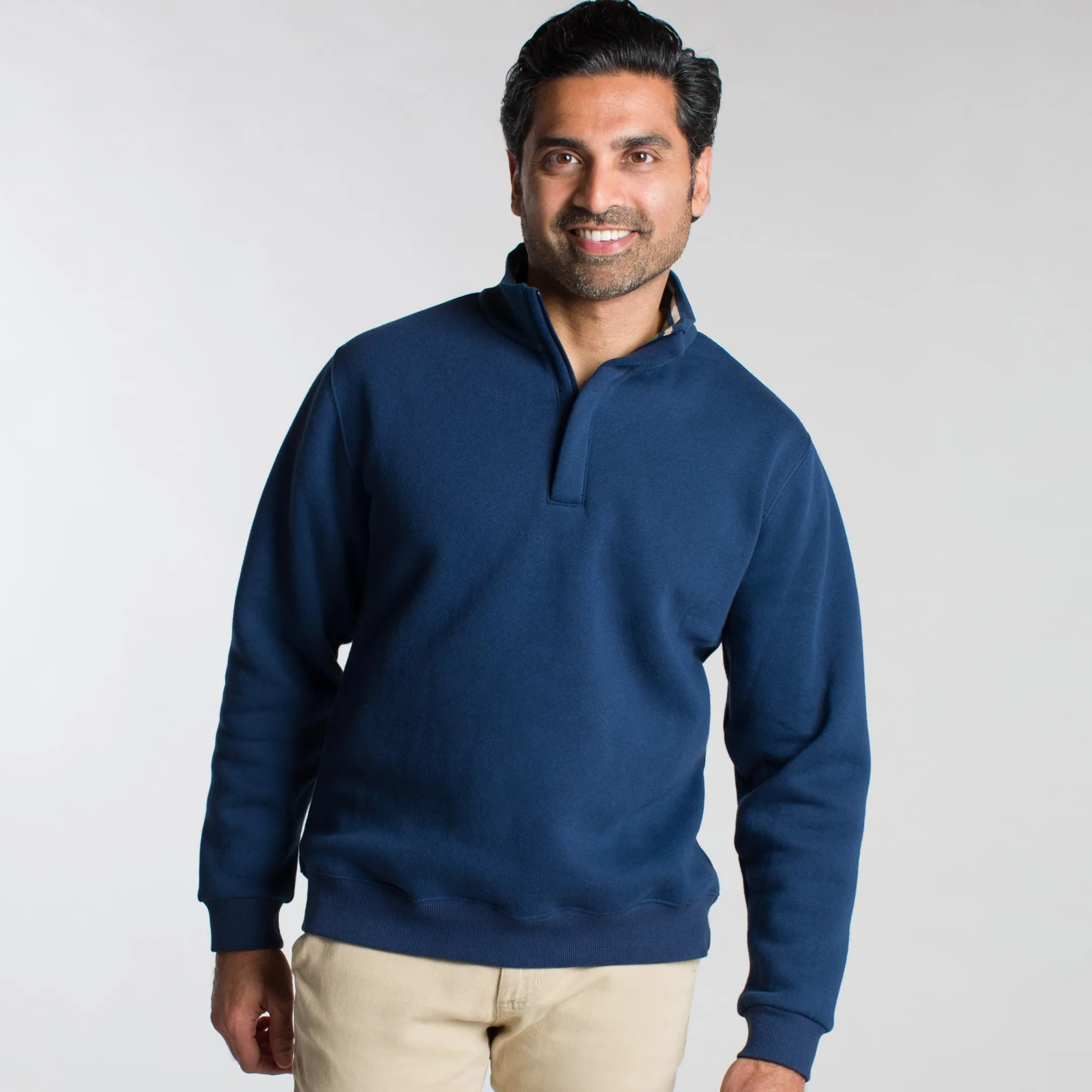 Navy Quarter-Zip Sweatshirt