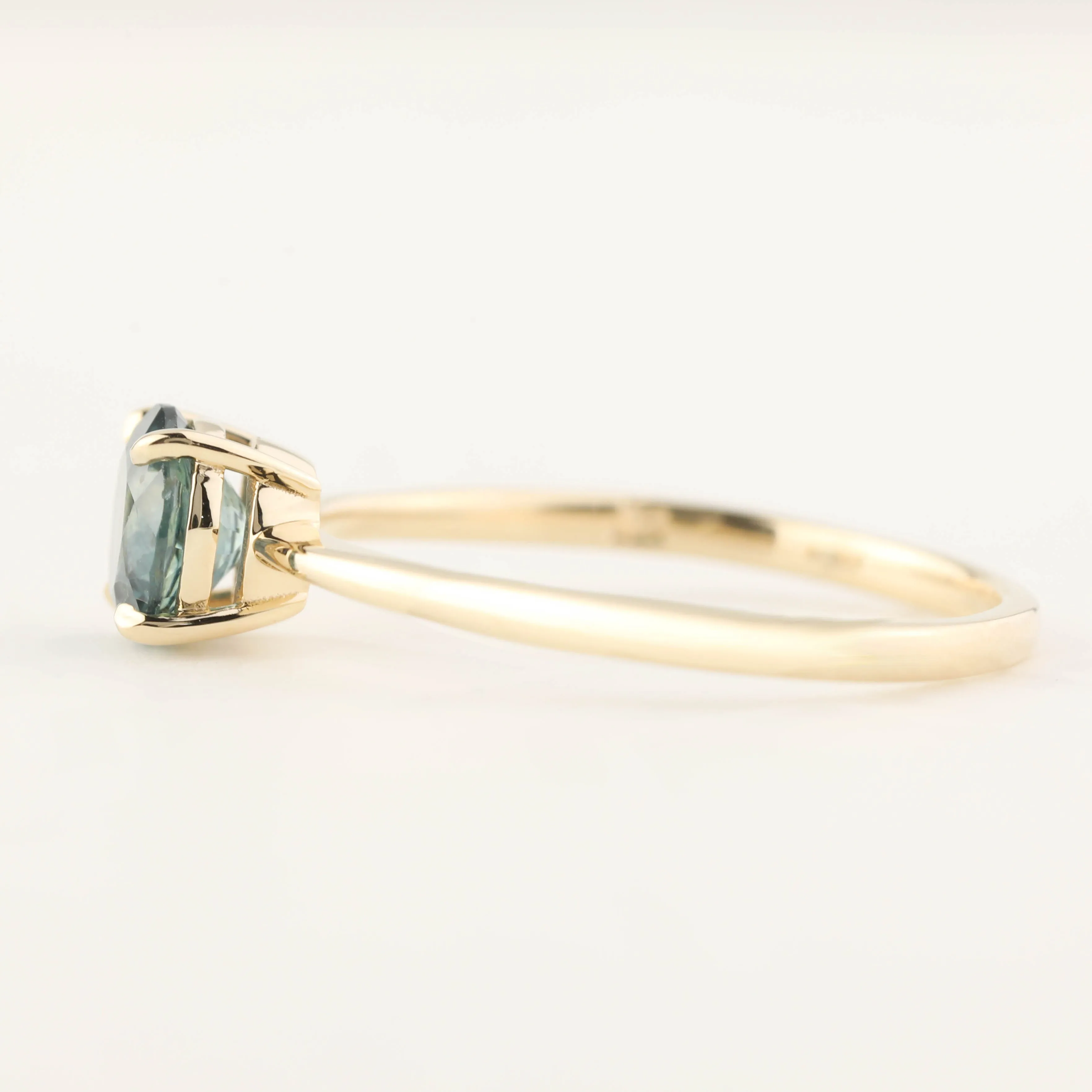 Nina Ring - 0.94ct Teal Blue Montana Sapphire (One of a kind)