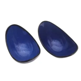 Novica Cobalt Cuisine Ceramic Serving Bowls (Pair)