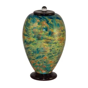 Nuvole Deco Handblown Glass Urn