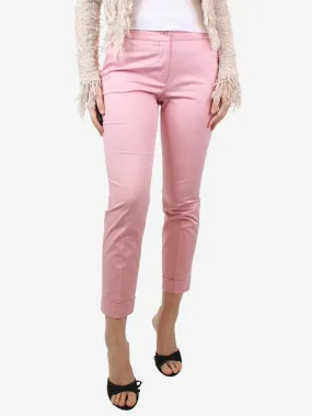 Pink cropped trousers - size UK 8