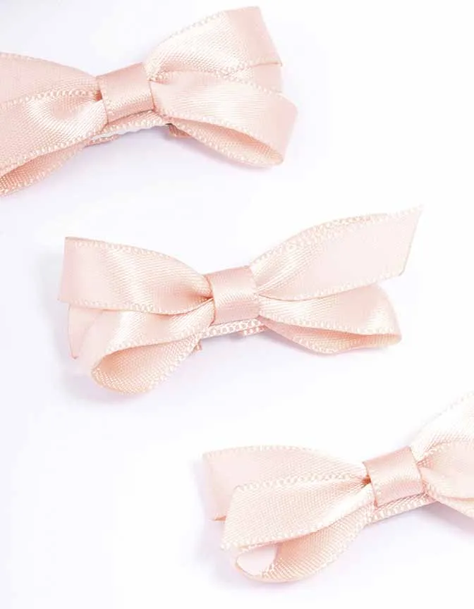 Pink Mini Hair Bows 5-Pack