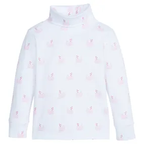 Printed Turtleneck - Pink Whales