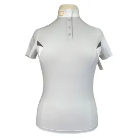 Rider's Gene  Jersey Button Competition Polo in Fog - Women's Large