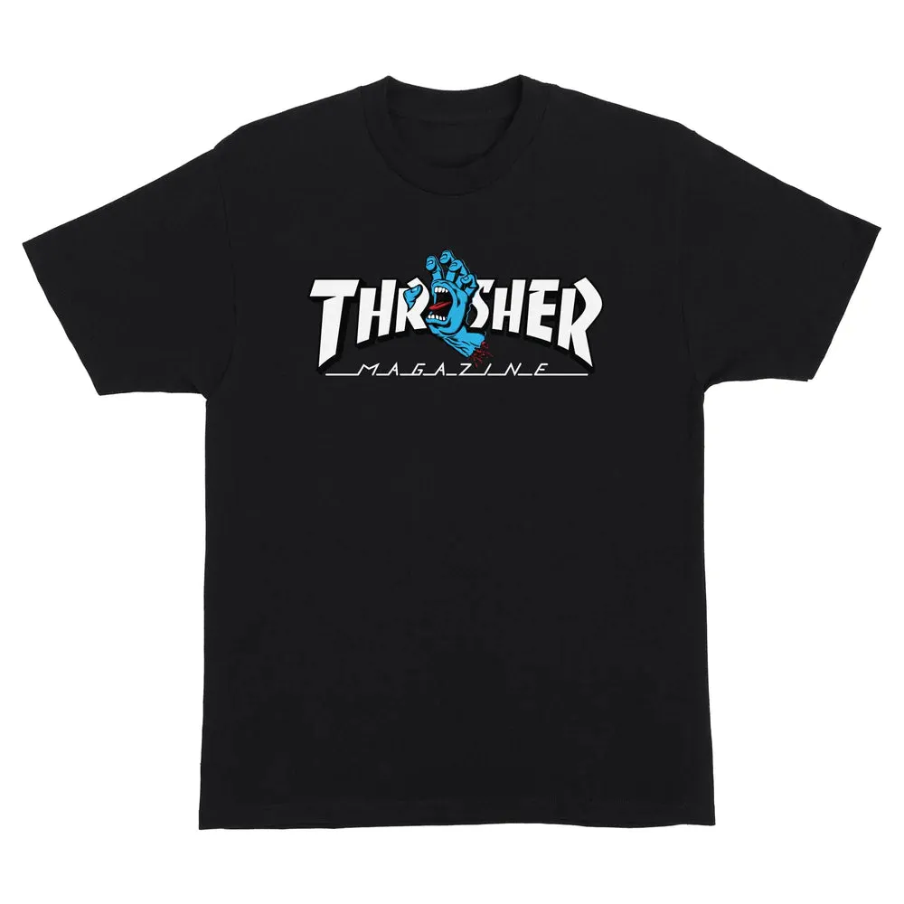 SANTA CRUZ x THRASHER Screaming Logo Santa Cruz Men's T-Shirt - Black